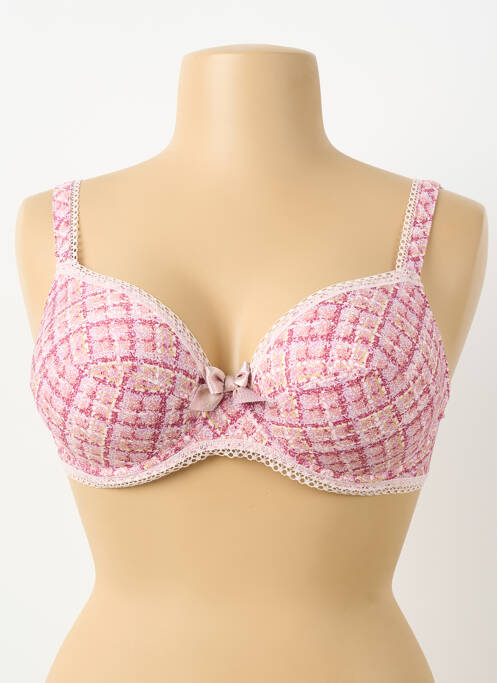 Sutien sutien cupe întregi cu decolteu înalt sutien cupe întregi cu decolteu înalt roz ANTIGEL femme