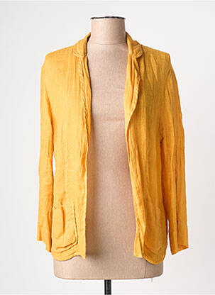 Jachete casual guler tip costum galben ZYGA femeie