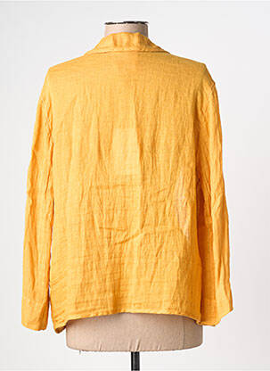 Jachete casual guler tip costum galben ZYGA femeie