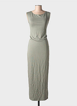 Rochie lungă fără mâneci fără mâneci verde MAJESTIC FILATURES femeie