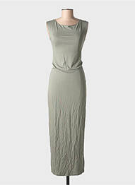 Rochie lungă fără mâneci fără mâneci verde MAJESTIC FILATURES femme