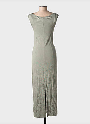 Rochie lungă fără mâneci fără mâneci verde MAJESTIC FILATURES femeie
