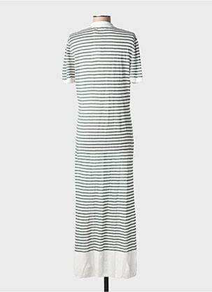 Rochie lungă mâneci scurte mâneci scurte alb MAJESTIC FILATURES femeie
