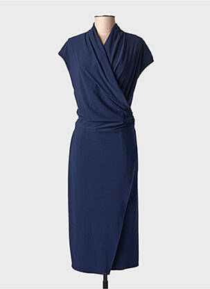Rochie midi mâneci scurte mâneci scurte albastru HOTEL PARTICULIER femeie