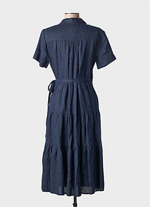Rochie midi mâneci scurte mâneci scurte albastru ZYGA femeie