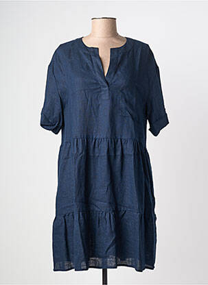 Rochie midi mâneci scurte mâneci scurte albastru ZYGA femeie