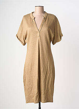 Rochie midi maro MAJESTIC FILATURES femeie