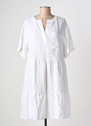 Rochie midi mâneci scurte mâneci scurte alb ZYGA femeie