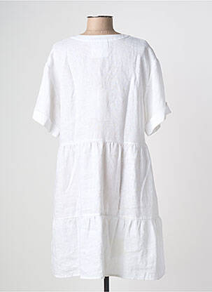 Rochie midi mâneci scurte mâneci scurte alb ZYGA femeie
