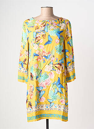 Rochie scurtă mâneci lungi mâneci lungi galben CHIARA FIORINI femeie