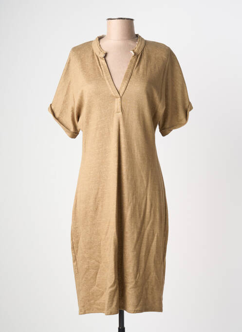 Rochie midi maro MAJESTIC FILATURES femeie