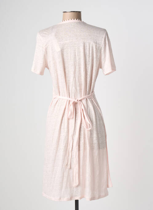 Rochie midi roz MAJESTIC FILATURES femeie