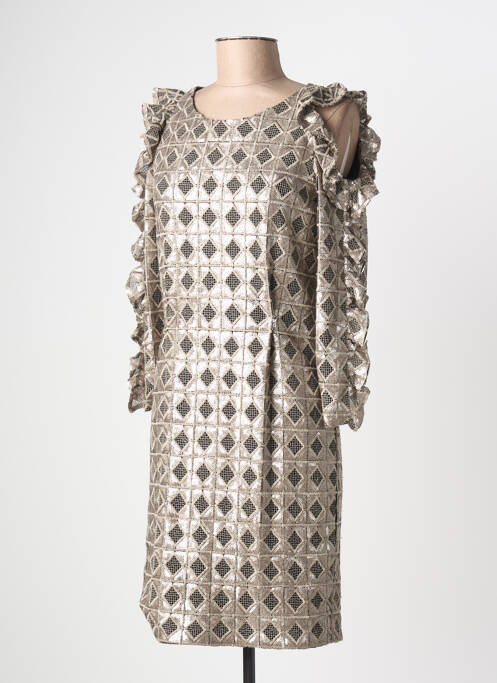 Rochie midi bej INTROPIA femeie