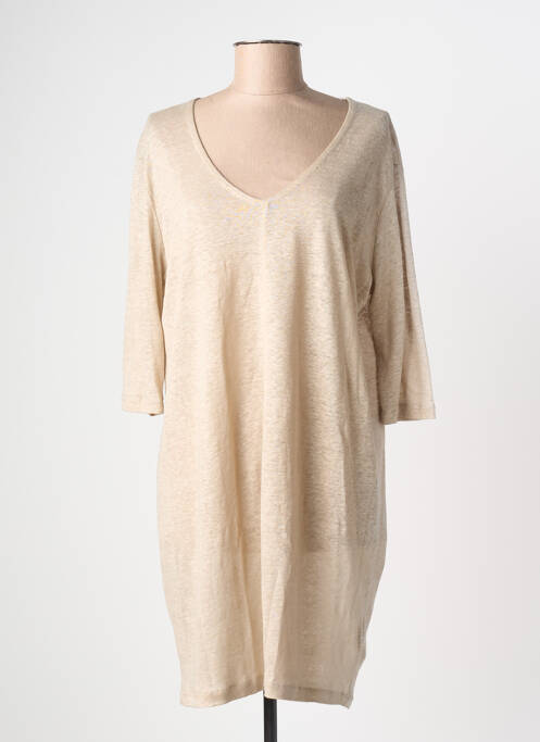 Rochie midi bej MAJESTIC FILATURES femeie