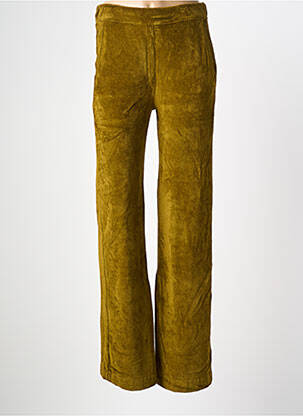 Pantalon evazat elasticitate mărime normală verde MAJESTIC FILATURES femeie