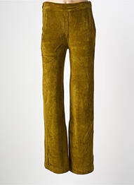 Pantalon evazat elasticitate mărime normală verde MAJESTIC FILATURES femeie