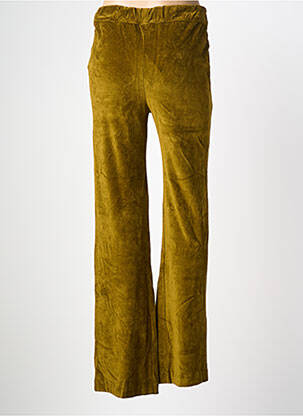 Pantalon evazat elasticitate mărime normală verde MAJESTIC FILATURES femeie