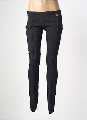 Pantalon slim țesătură poplin mărime normală negru MANGANO femeie