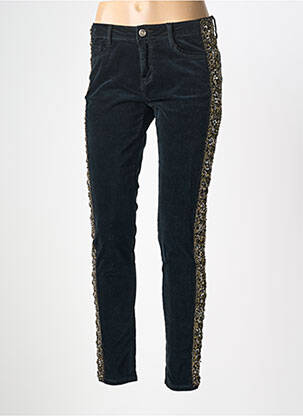 Pantalon slim negru GOLD ON THE ROCKS femeie