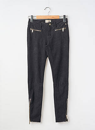 Pantalon slim negru GOLD ON THE ROCKS femeie