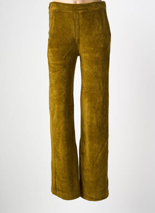 Pantalon evazat verde MAJESTIC FILATURES femeie