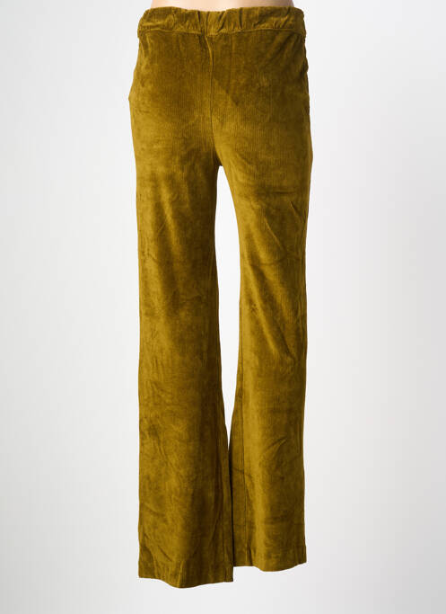 Pantalon evazat verde MAJESTIC FILATURES femeie