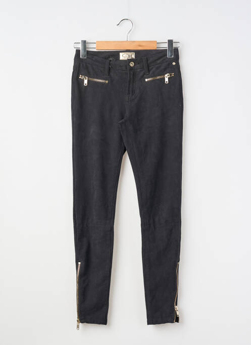 Pantalon slim negru GOLD ON THE ROCKS femeie