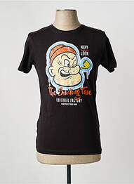 Tricou croială cambrată mâneci scurte negru RITCHIE homme
