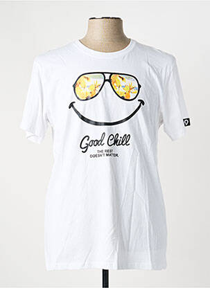 Tricou croială cambrată mâneci scurte alb TREEKER 9 bărbat