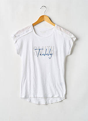 Tricou croială dreaptă mâneci scurte alb TEDDY SMITH fată