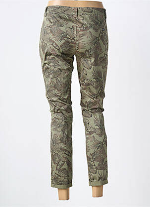Pantalon 7/8 închidere cu fermoar sub clapetă cu nasturi verde TEDDY SMITH femeie
