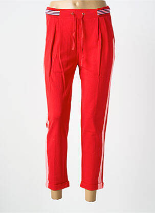 Pantalon 7/8 talie elastică roșu TEDDY SMITH femeie