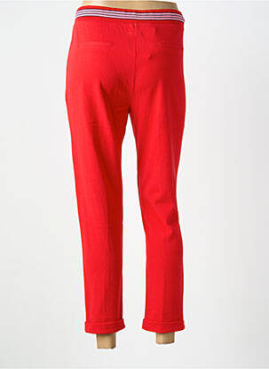 Pantalon 7/8 talie elastică roșu TEDDY SMITH femeie