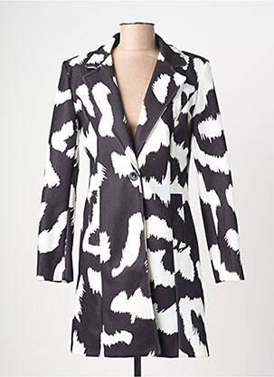 Palton lung negru JOLIFLY & JUSTINE Y femeie