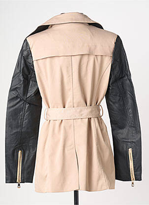 Trench țesătură poplin fără glugă bej MISS SISSI femeie