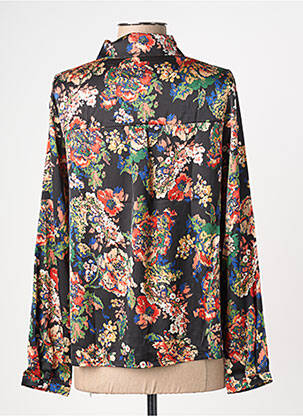 Cămașă imprimeu floral mâneci lungi negru CERISE BLUE femeie