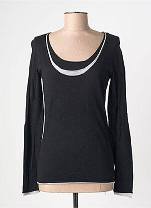 Pulover elasticitate mâneci lungi negru TEDDY SMITH fată