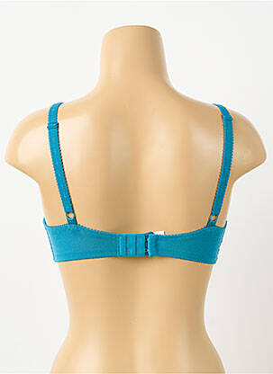 Sutien efect material satinat sutien cupe întregi cu decolteu înalt albastru TRIUMPH femeie