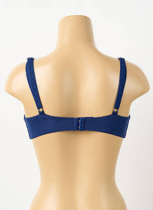 Sutien efect material satinat sutien cupe întregi cu decolteu înalt albastru închis TRIUMPH femeie