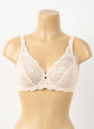 Sutien efect material satinat sutien cupe întregi cu decolteu înalt roz TRIUMPH femme
