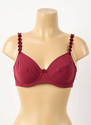 Sutien efect material satinat sutien cupe întregi cu decolteu înalt roșu MARIE JO femme