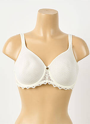 Sutien efect material satinat top sutien modelat alb EMPREINTE femeie
