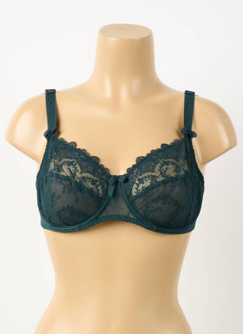 Sutien efect material satinat sutien cupe întregi cu decolteu înalt verde EMPREINTE femme