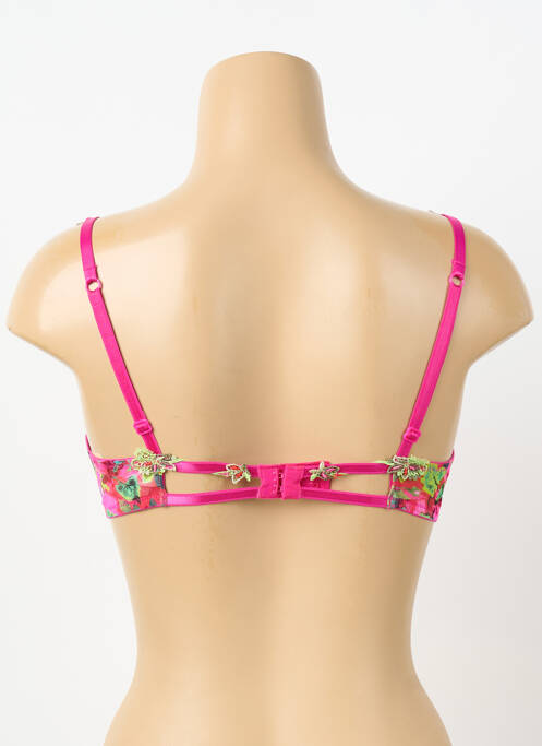 Sutien broderie sutien cupe întregi cu decolteu înalt roz LISE CHARMEL femme