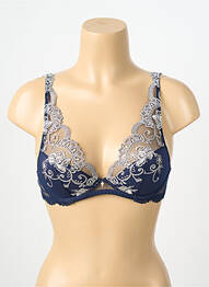 Sutien efect material satinat top sutien modelat albastru LISE CHARMEL femme