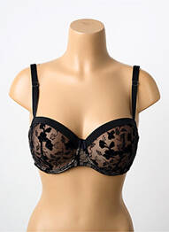 Sutien efect material satinat top sutien modelat negru MARIE JO femme