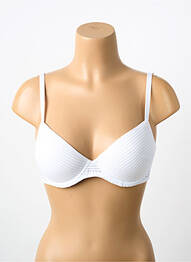 Sutien efect material satinat sutien cupe întregi cu decolteu înalt bej ANTIGEL femme