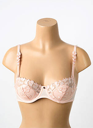 Sutien efect material satinat sutien cupe întregi cu decolteu înalt roz MARIE JO femeie