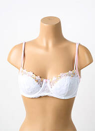 Sutien efect material satinat sutien cupe întregi cu decolteu înalt alb MARIE JO femme