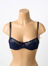 Sutien efect material satinat sutien balconet cu decolteu înalt albastru MARIE JO femme